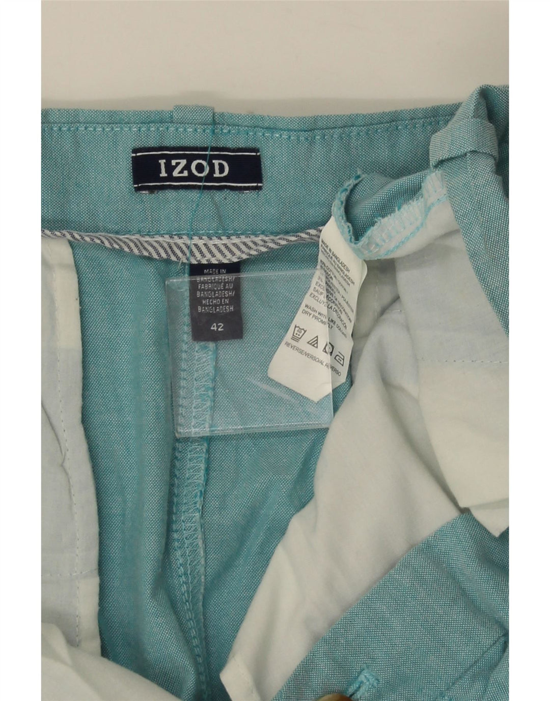 IZOD Мужские шорты чинос W42 2XL Синие, хлопок