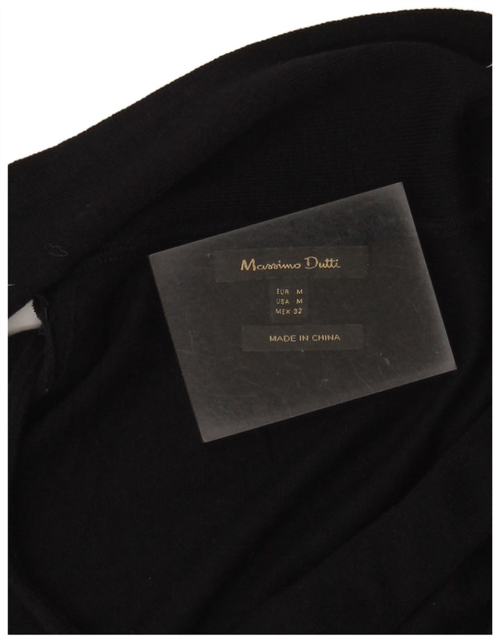 Женский джемпер с отложным воротником Massimo Dutti UK 12, средний темно-синий