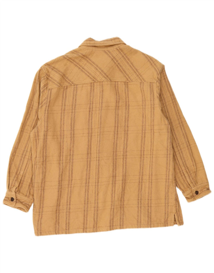 Мужская фланелевая рубашка Zara XL в бежевую клетку