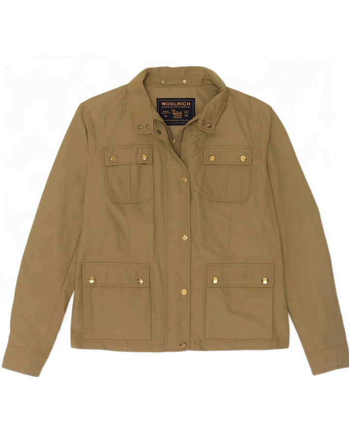 Женская куртка Woolrich UK 14, средний цвет хаки, хлопок