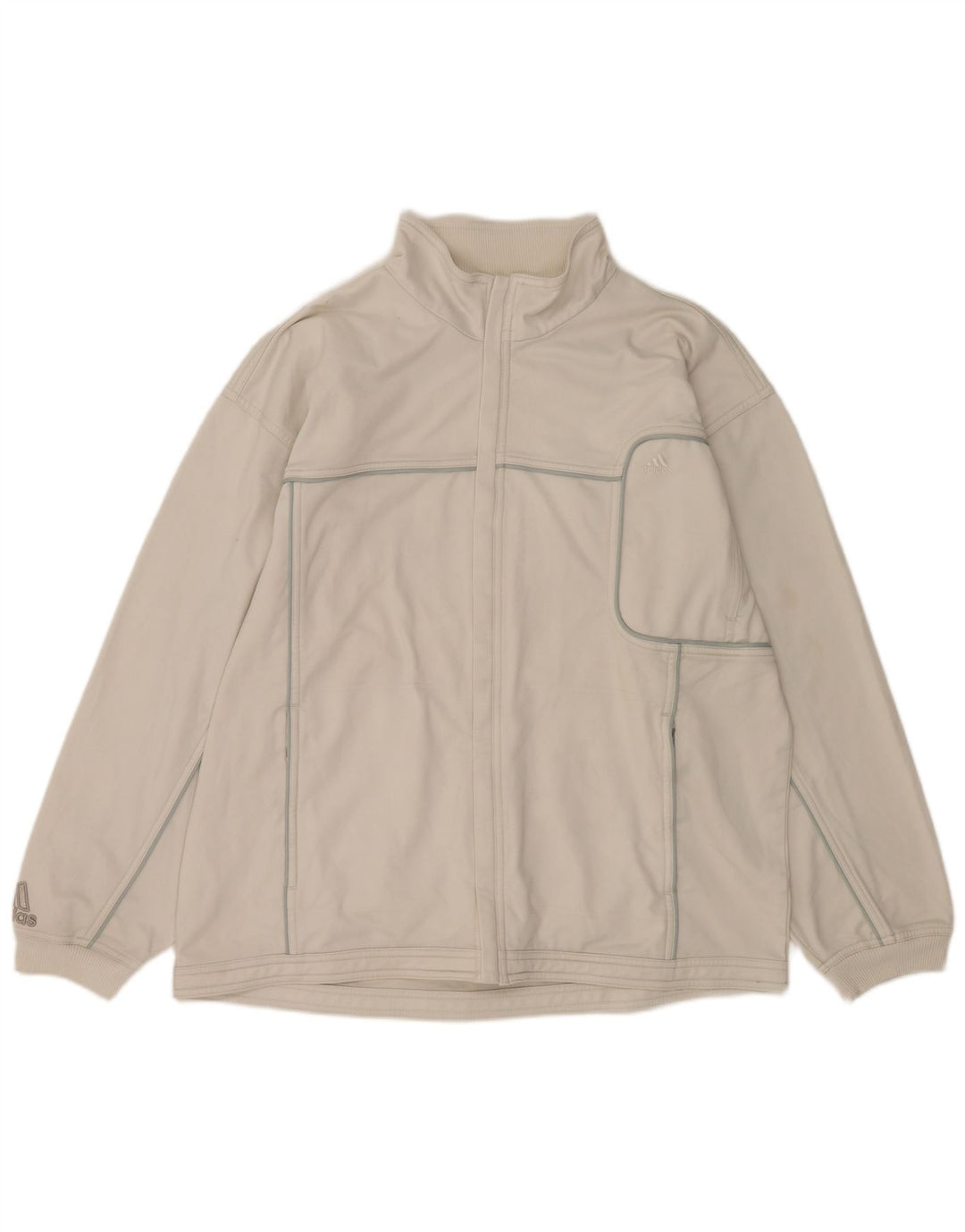 Мужская спортивная куртка ADIDAS UK 42/44, большой белый полиэстер