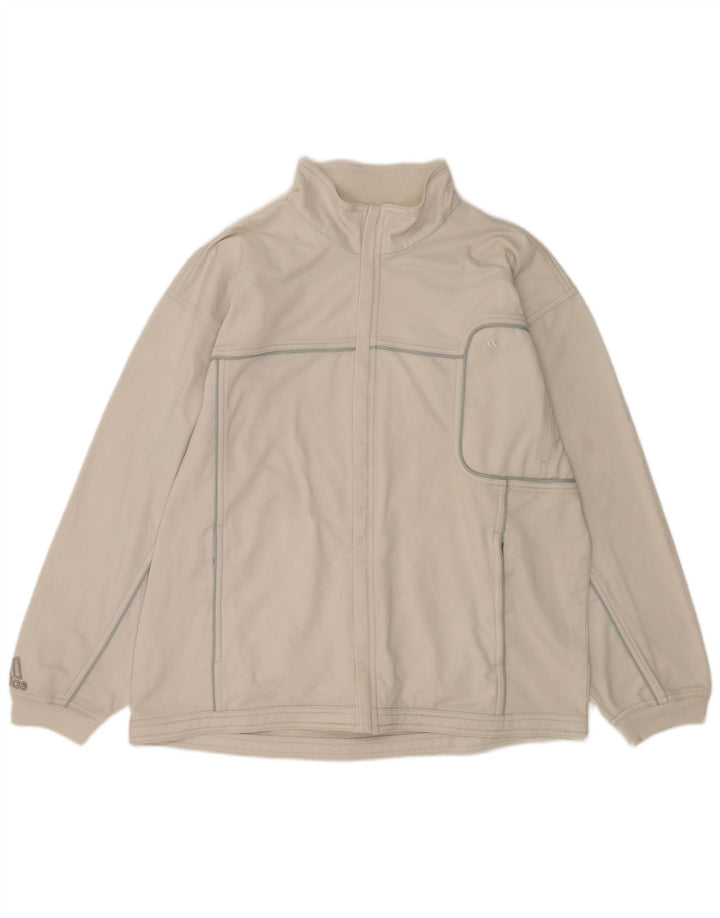 Мужская спортивная куртка ADIDAS UK 42/44, большой белый полиэстер