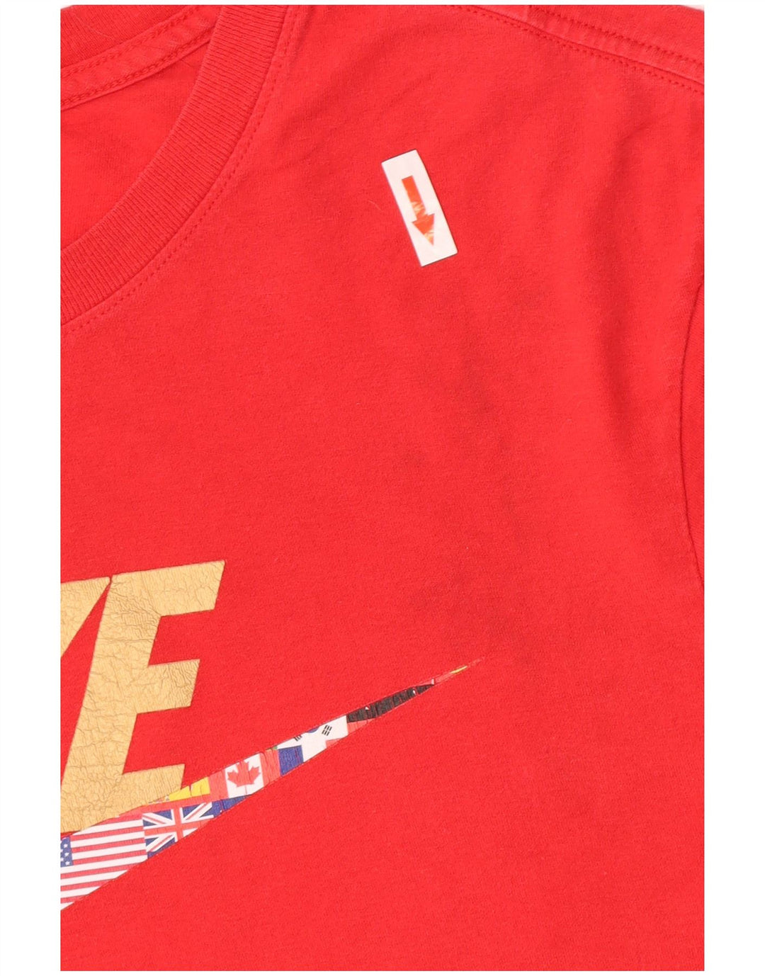 Мужская футболка с рисунком Nike, хлопковый топ среднего красного цвета