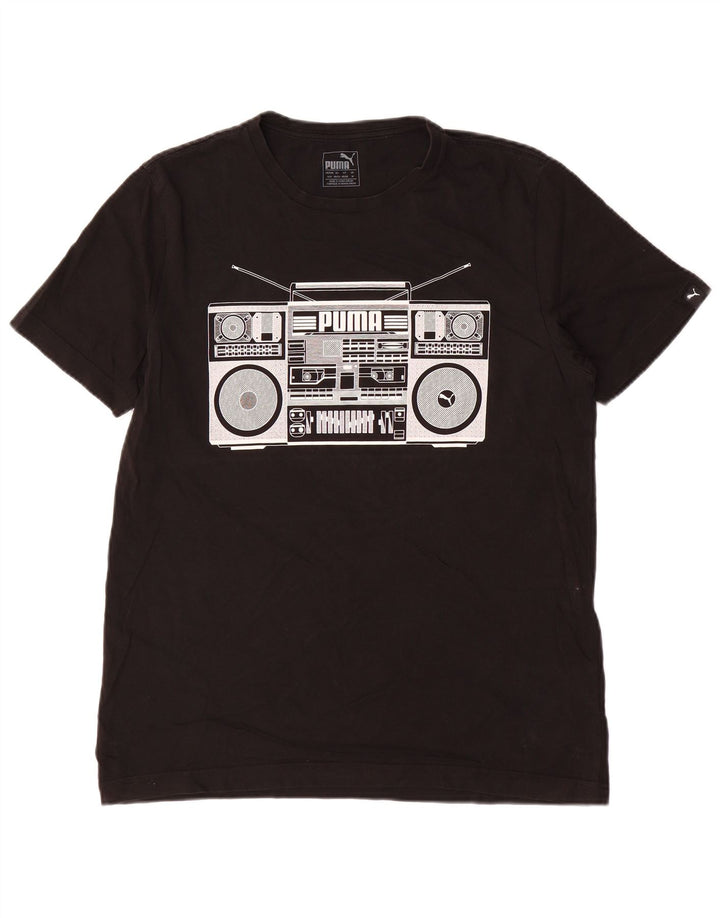 Мужская футболка с рисунком PUMA, средний черный