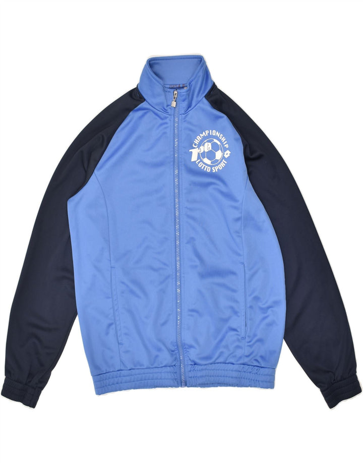 LOTTO Girls Tracksuit Top Jacket 13-14 Years Blue Colourblock Polyester | Vintage Lotto | Thrift | Second-Hand Lotto | Used Clothing | Messina Hembry 