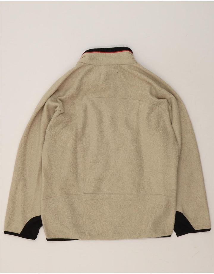 Мужская флисовая куртка Fila UK 36, маленькая, бежевый, полиэстер с цветными блоками