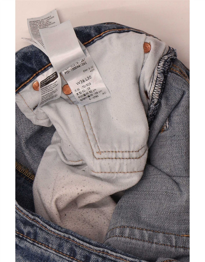 Мужские прямые джинсы Levi's 514 W36 L30 синие, хлопок