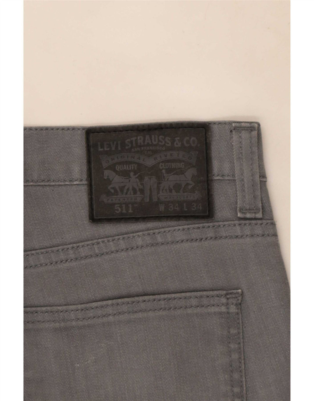 Мужские джинсы Levi's 511 Slim W34 L34 Серые хлопковые