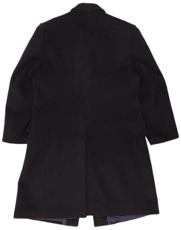 ВИНТАЖНОЕ мужское пальто UK 44 2XL темно-синее шерстяное