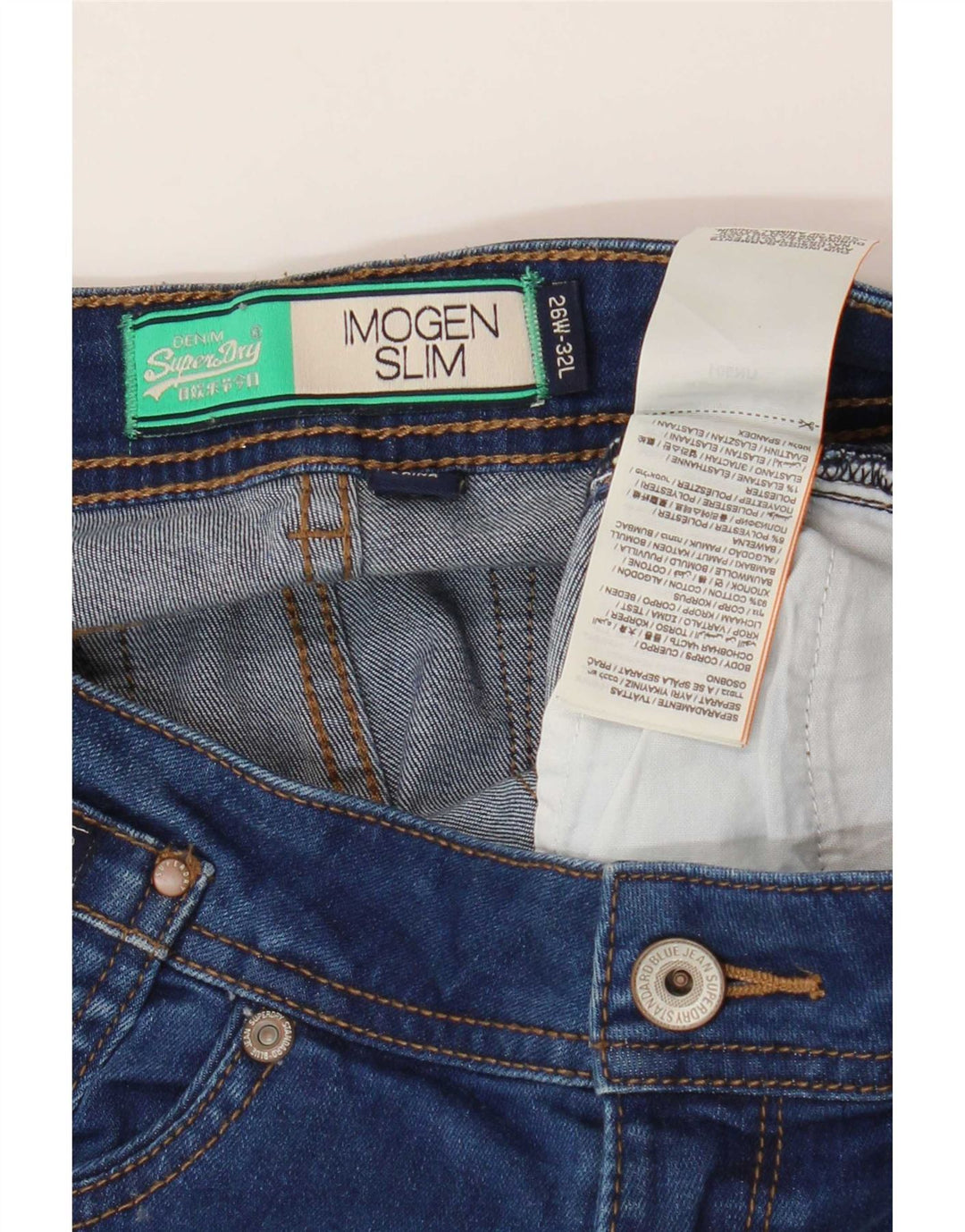 Женские узкие джинсы Imogen W26 L32 Superdry, синий хлопок