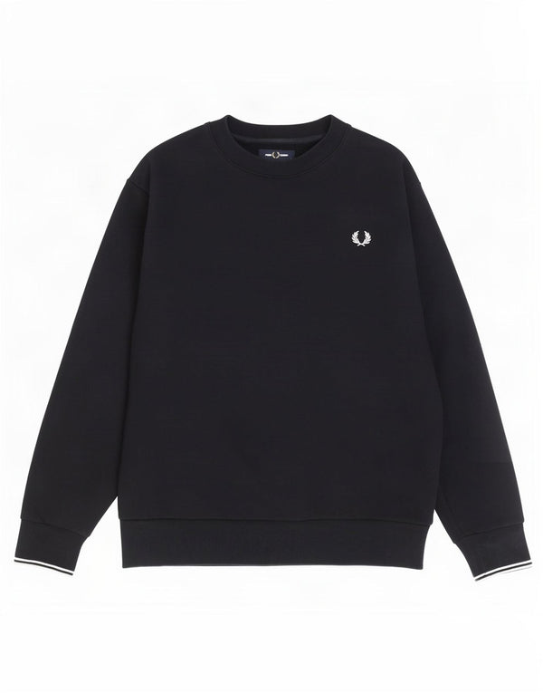Мужской свитер Fred Perry, большой темно-синий хлопковый джемпер