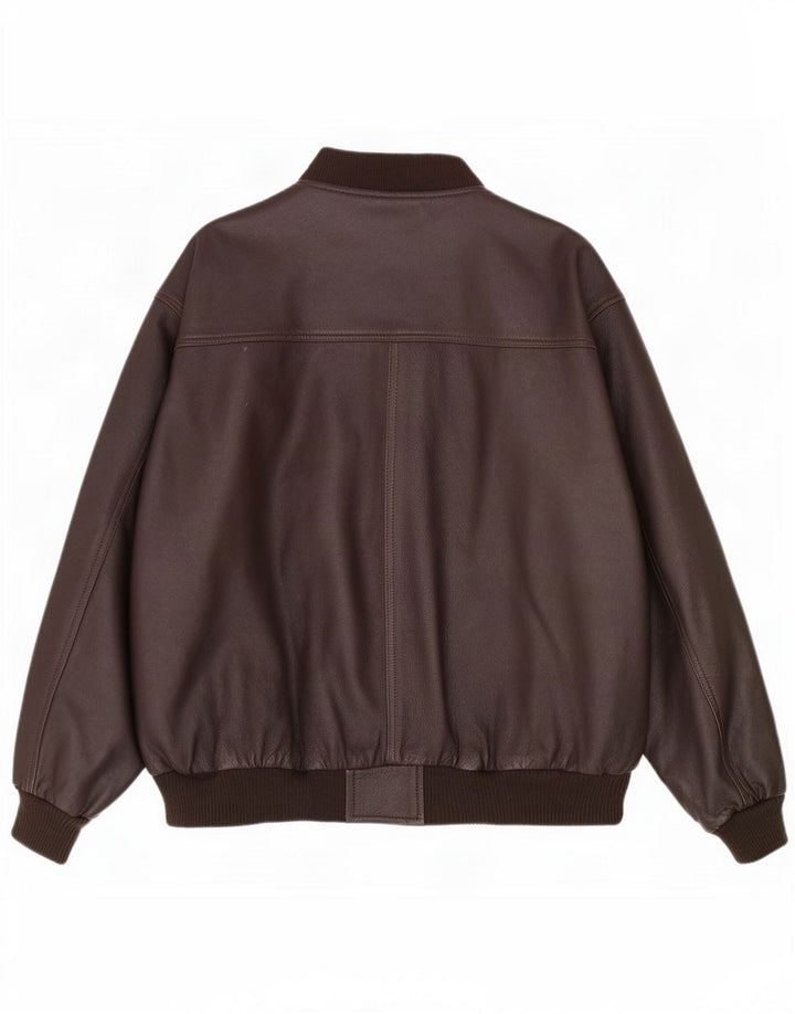 Винтажная мужская кожаная куртка UK 42 XL Коричневая