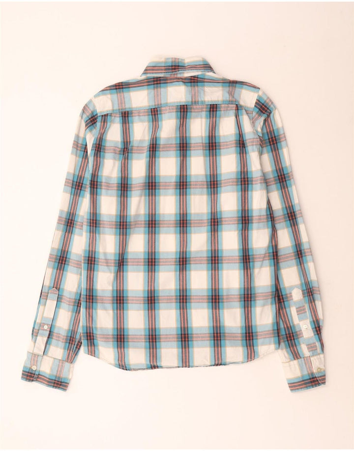Мужская рубашка Hollister XL, синяя клетка, хлопок