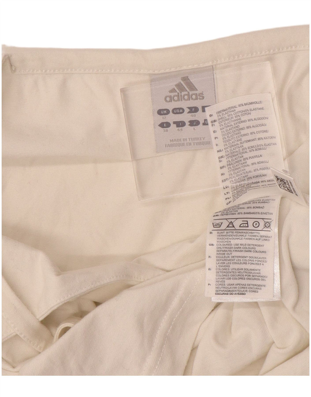 Женский укороченный топ на бретельках ADIDAS UK 12, средний цвет, белый хлопок