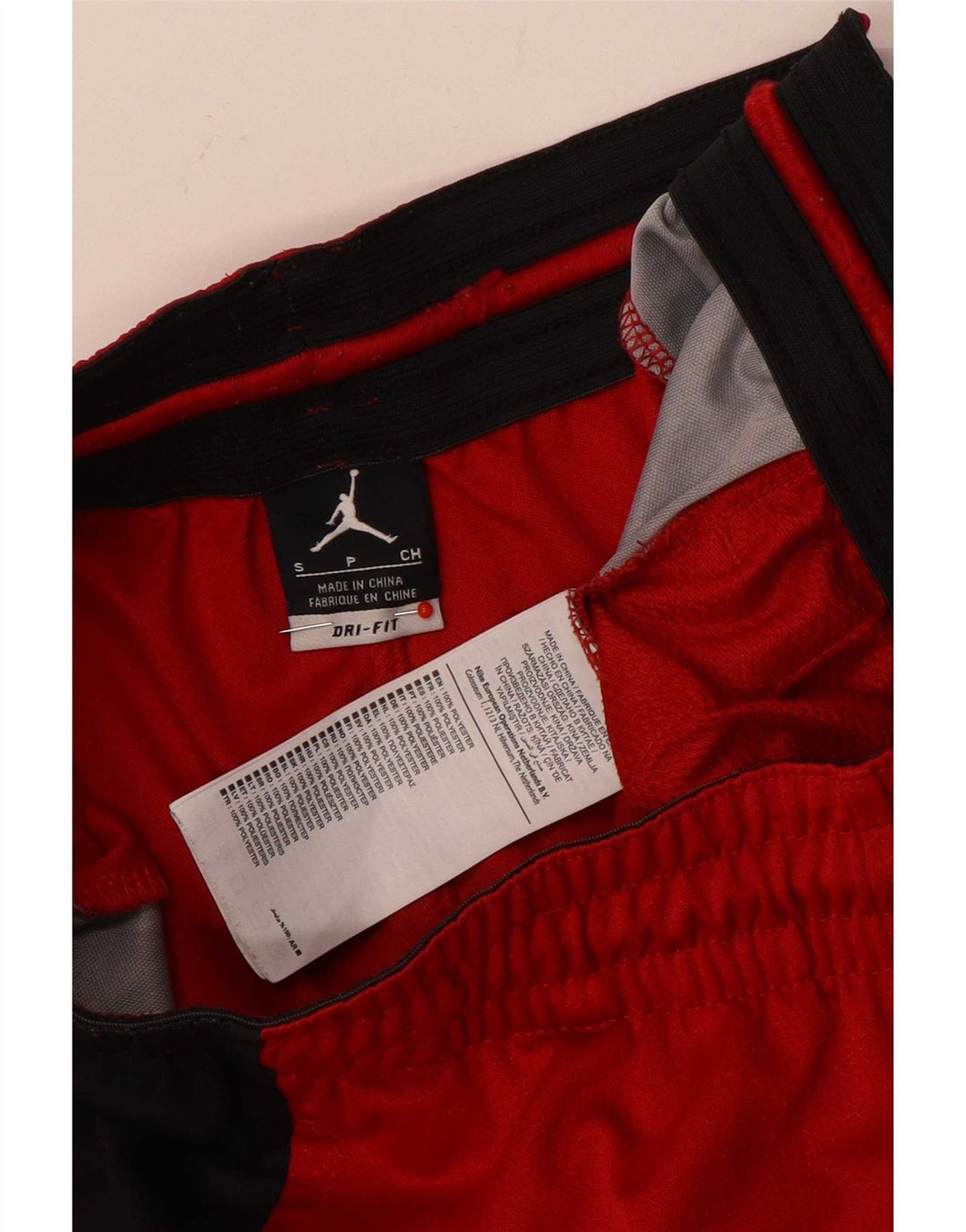 Мужские спортивные шорты Jordan Dri Fit с графическим рисунком, маленькие красные полиэстер с цветными блоками