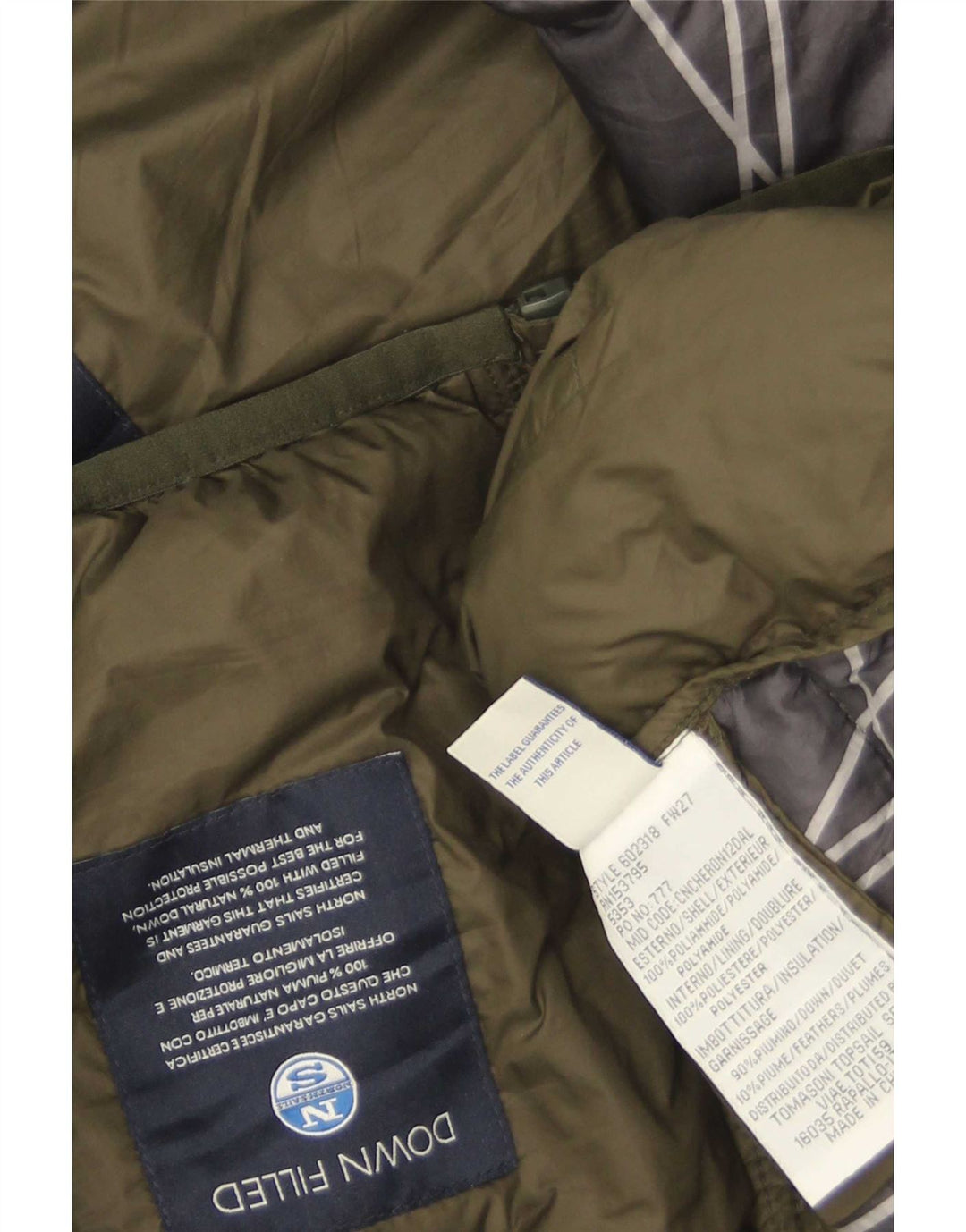 Мужская утепленная куртка North Sails с капюшоном UK 40, большой цвет хаки, полиамид
