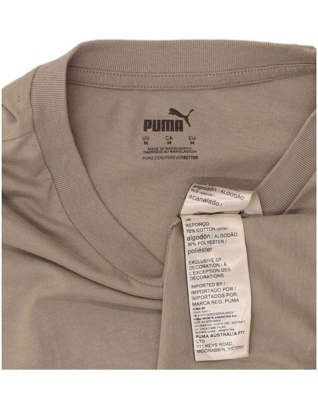 Мужская футболка с рисунком Puma, хлопковый топ среднего серого цвета