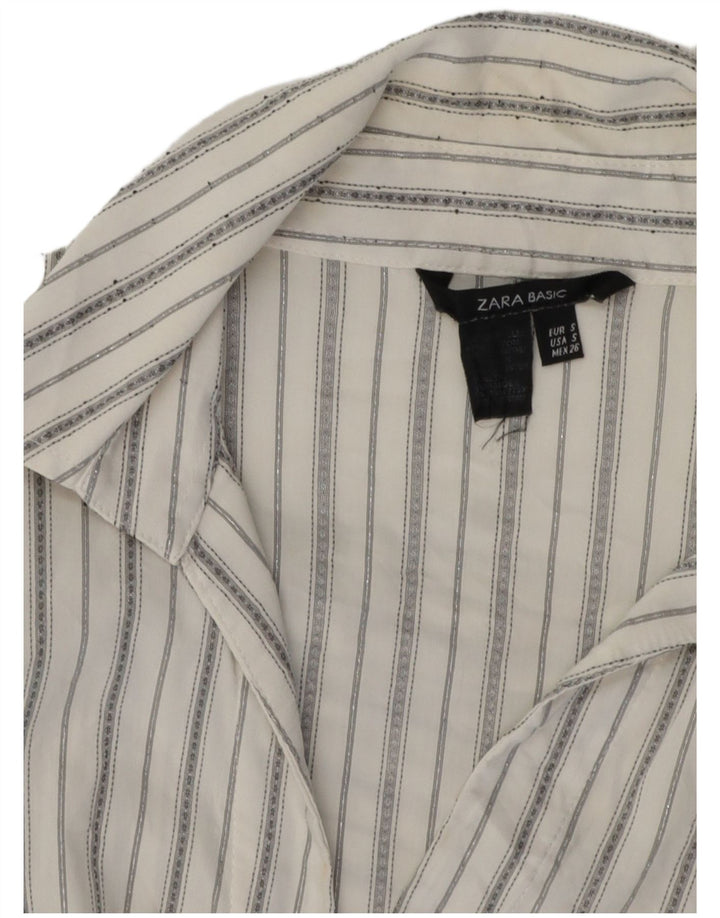 Женская рубашка-пуловер ZARA, маленькая белая полоска