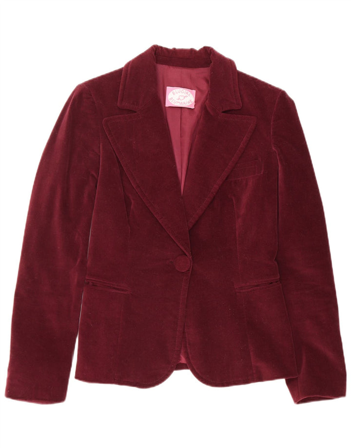 Blugirl Blumarine Женский пиджак на 1 пуговице IT 42 Средний бордовый