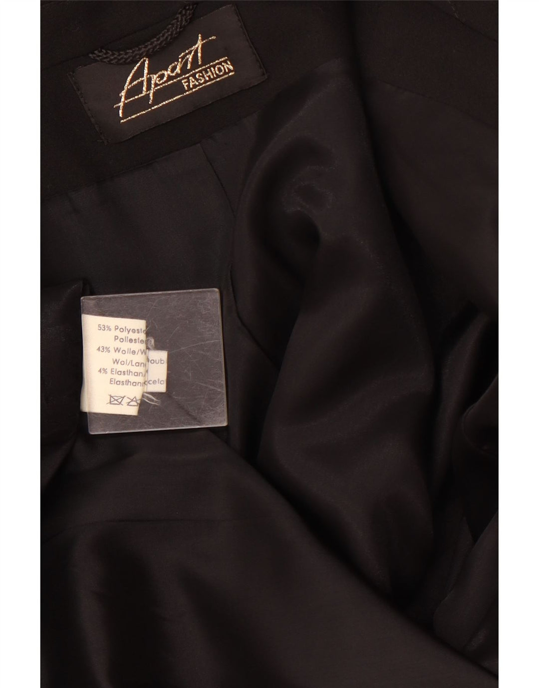 Женский удлиненный пиджак Apart UK 14, средний черный полиэстер