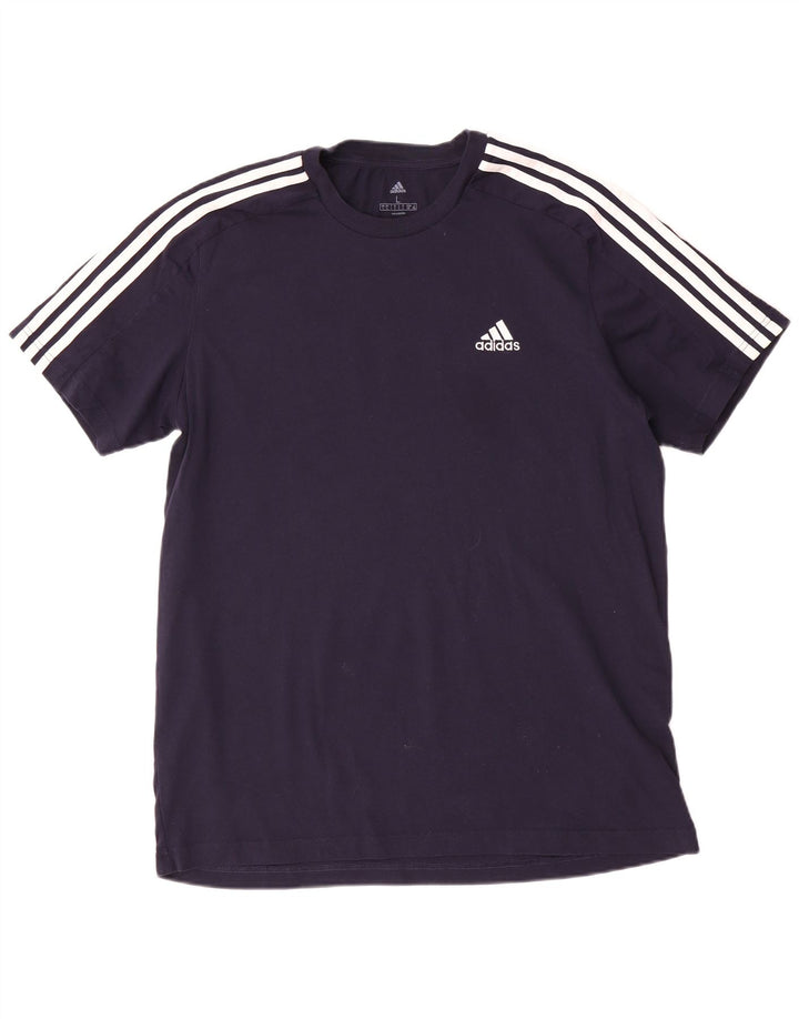 Мужская футболка Adidas, большой темно-синий хлопок