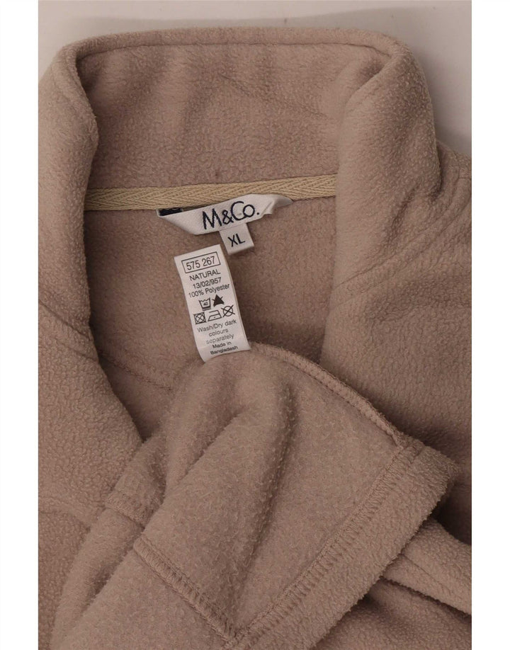 Женская флисовая куртка M&Co UK 18 XL бежевый полиэстер