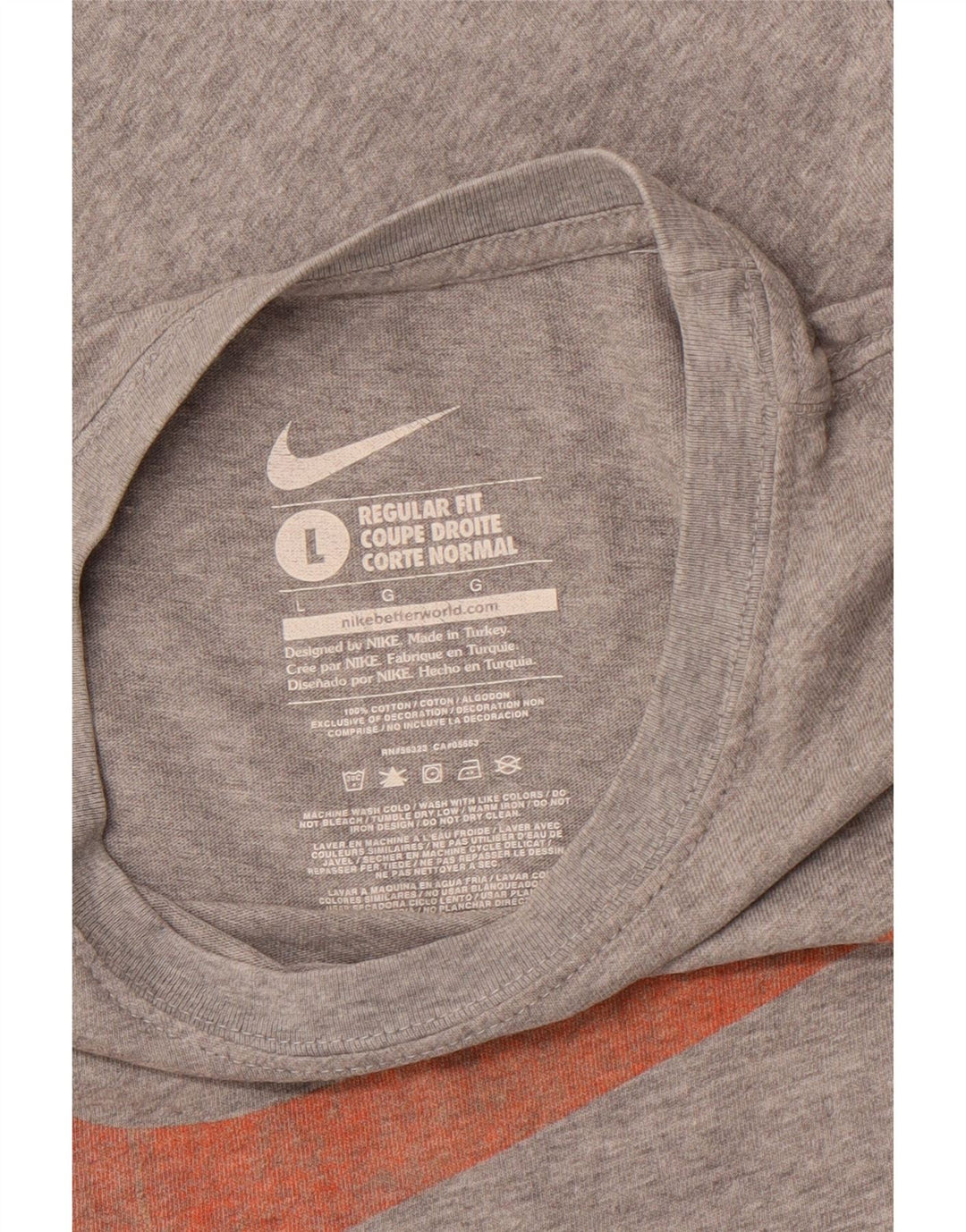 Мужская футболка NIKE стандартного кроя с рисунком, большой серый хлопковый топ