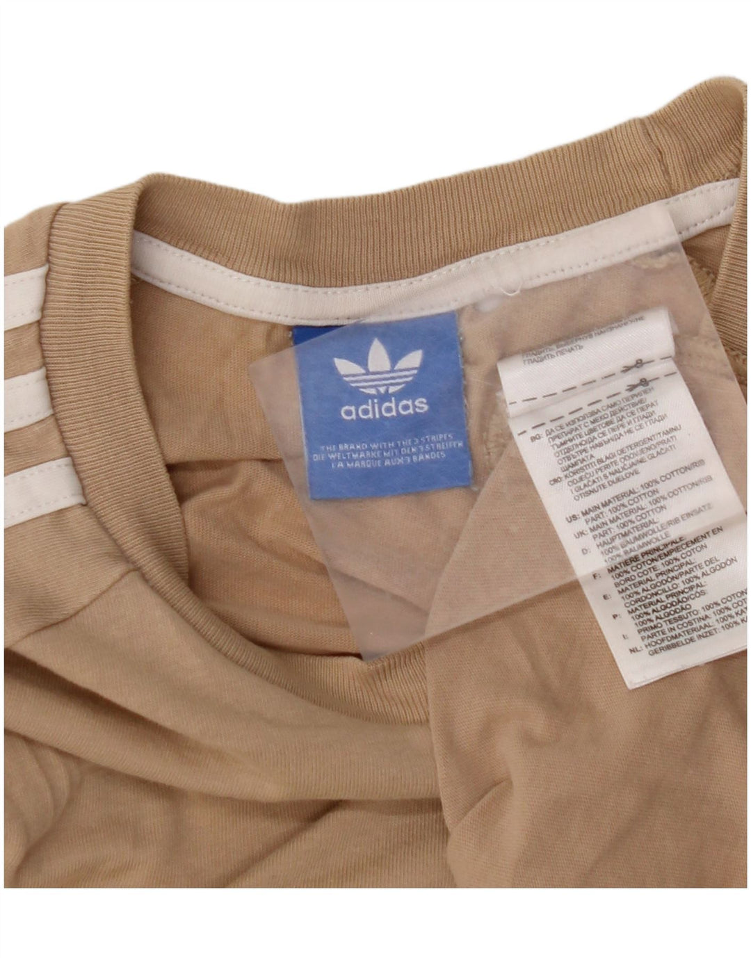 Женская футболка ADIDAS Top UK 12 Medium Бежевый Хлопок
