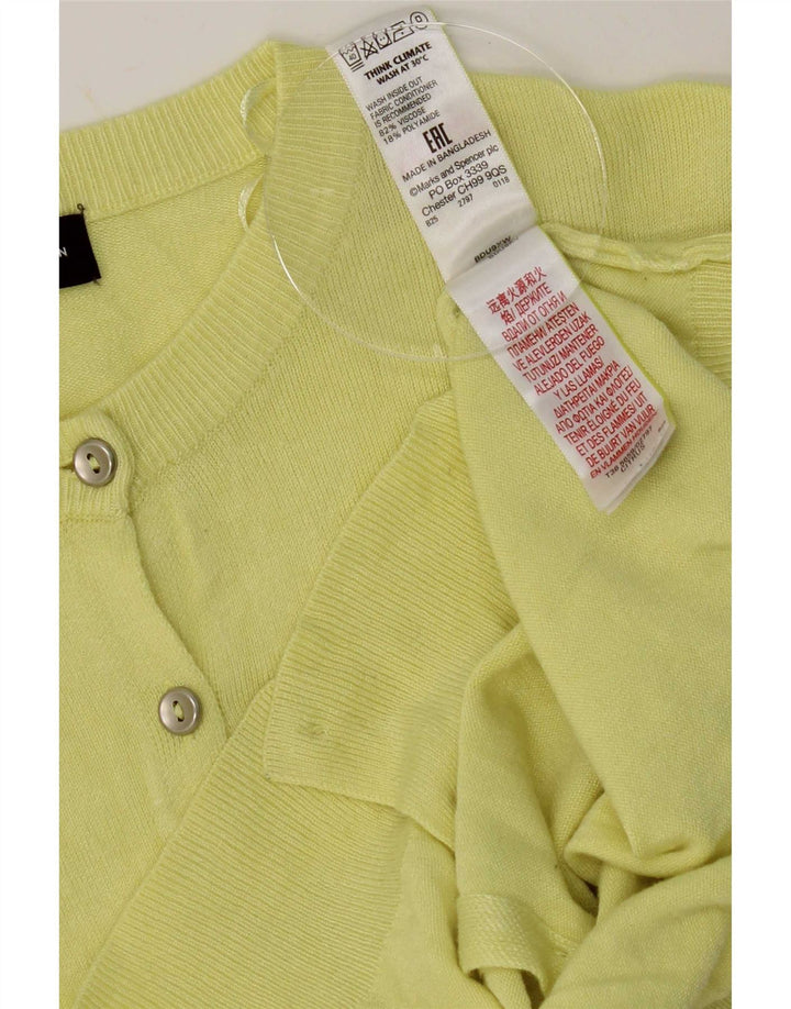 Женский кардиган Marks & Spencer UK 12, средний желтый вискоза