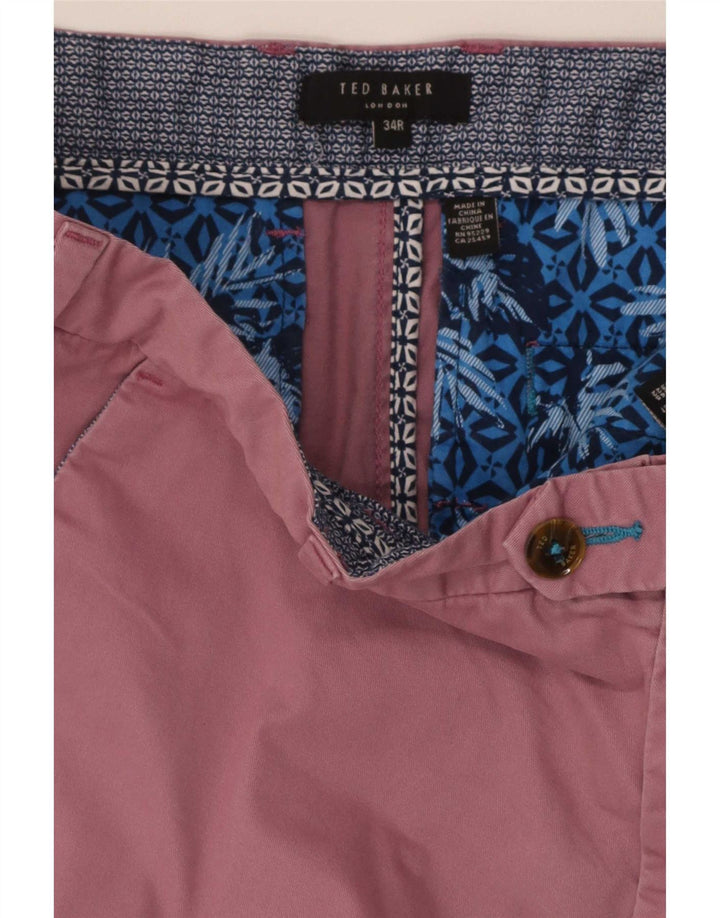 Мужские шорты чинос стандартного размера Ted Baker W34, большие розовые хлопковые