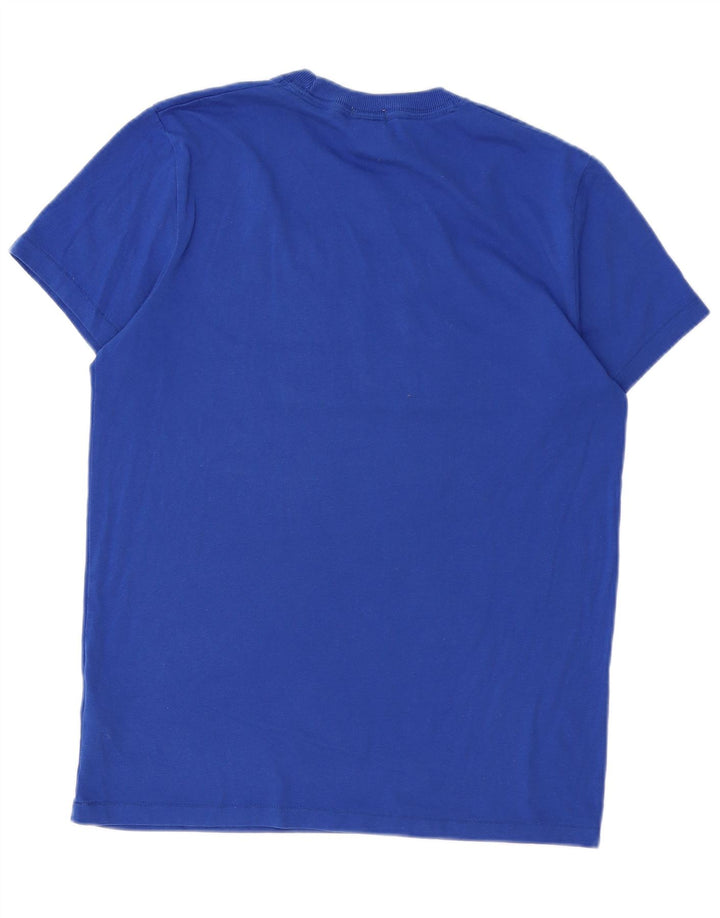 ABERCROMBIE & FITCH Мужская футболка с рисунком Muscle Top Medium Blue Cotton