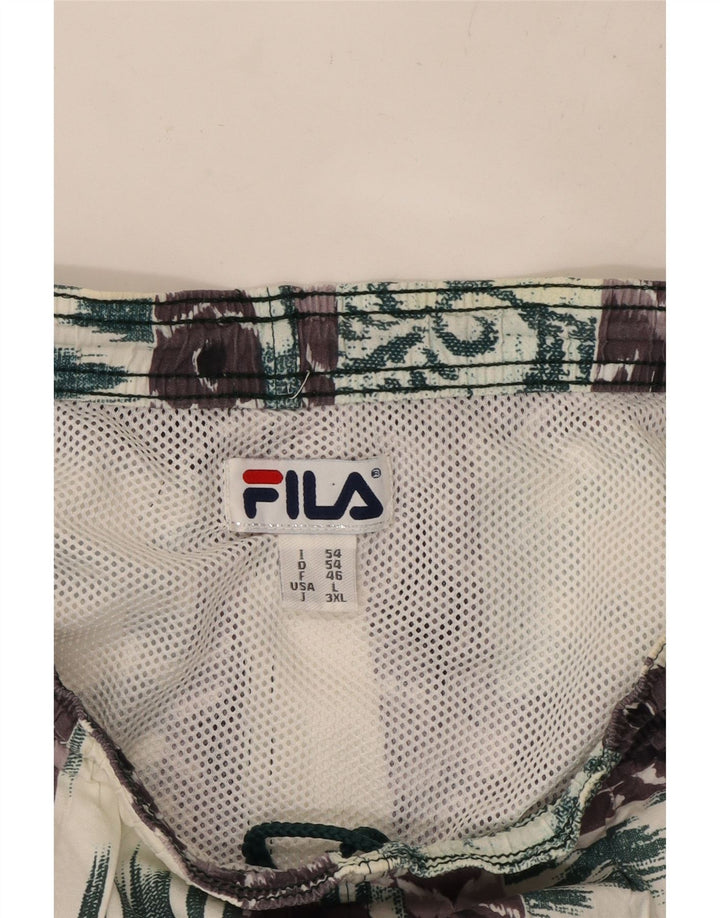 Мужские шорты для плавания FILA, большие, серые, икат