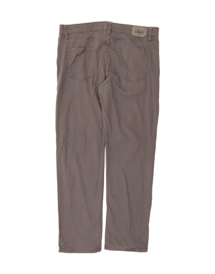 IZOD Mens Regular Fit Casual Trousers W38 L32 Grey Cotton Vintage Izod and Second-Hand Izod from Messina Hembry 