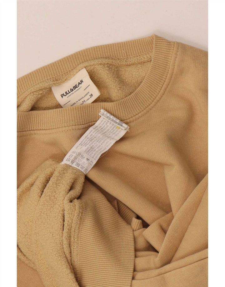 Женский джемпер оверсайз Pull & Bear, британский цвет 14, средний бежевый, хлопок