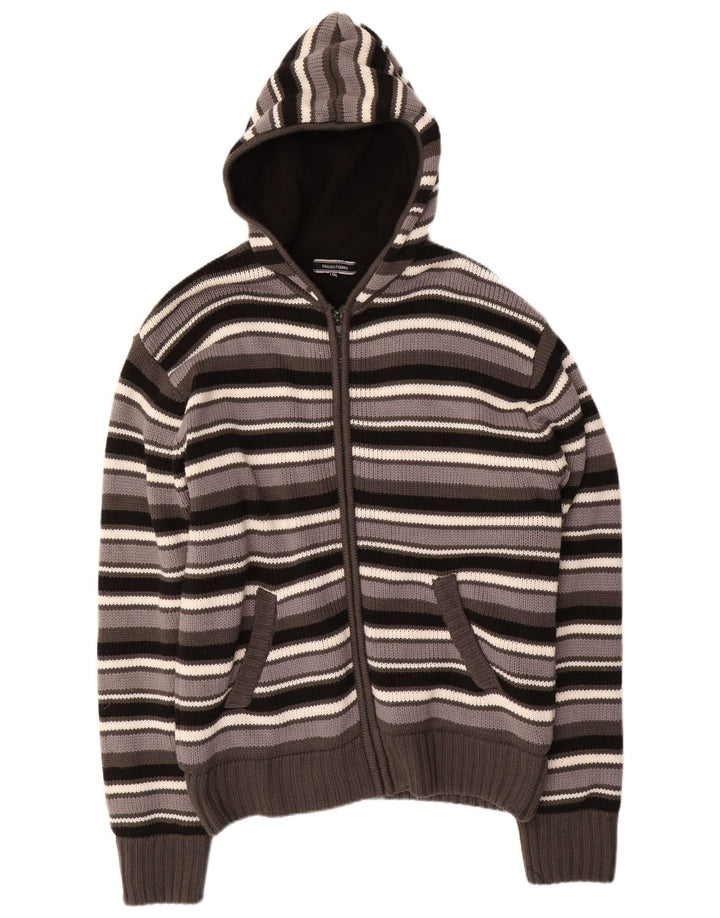 MAURO FERRINI Мужской кардиган с капюшоном 2XL в разноцветную полоску