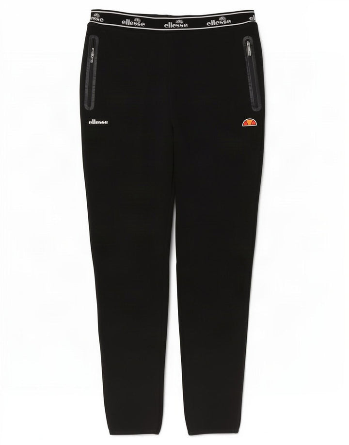 Мужские спортивные брюки Ellesse с графическим рисунком, большие черные хлопковые