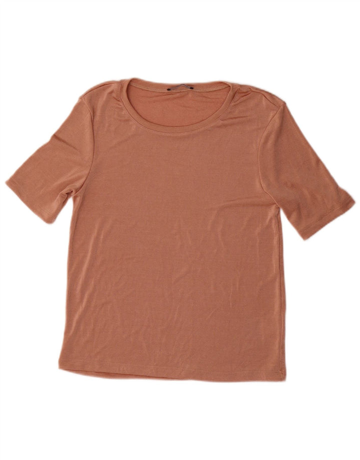 Женская футболка Zara Top UK 12, средний розовый полиэстер