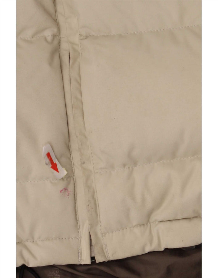 Женская стеганая куртка с капюшоном Jack Wolfskin UK 10, маленькая, бежевый, полиамид