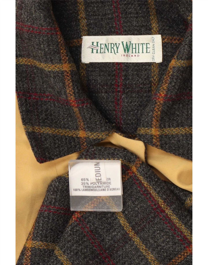 Женское пальто Henry White UK 14, средний желтый полиэстер в клетку