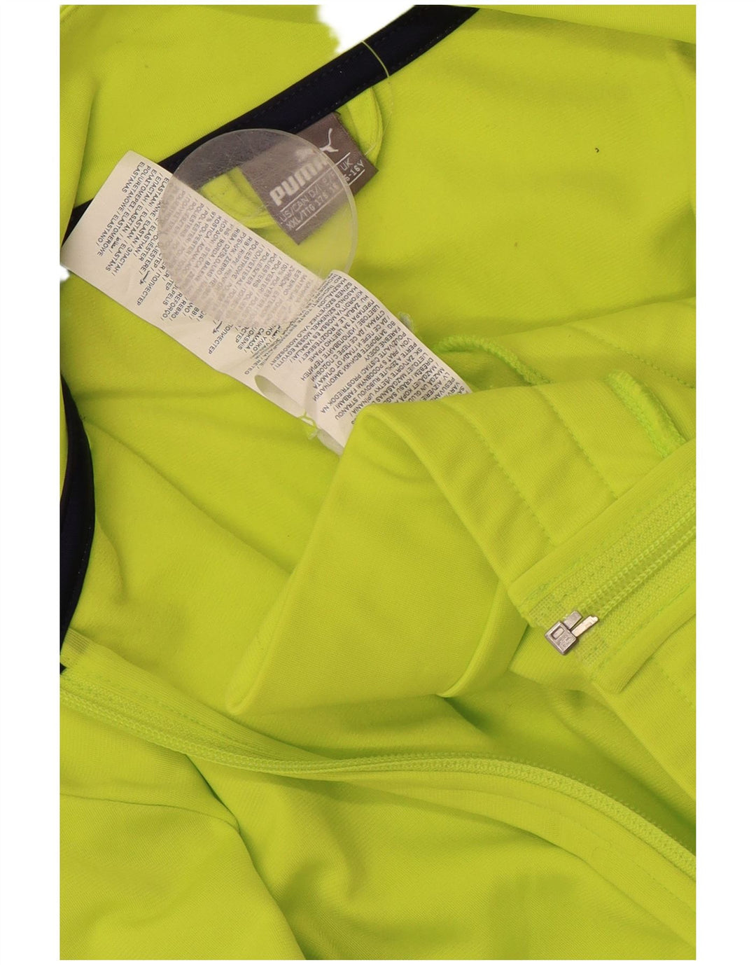 Спортивный костюм PUMA для мальчиков, верхняя куртка 15–16 лет, зеленый полиэстер с цветными блоками