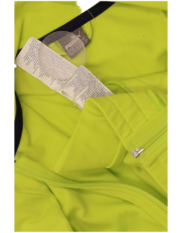 Спортивный костюм PUMA для мальчиков, верхняя куртка 15–16 лет, зеленый полиэстер с цветными блоками