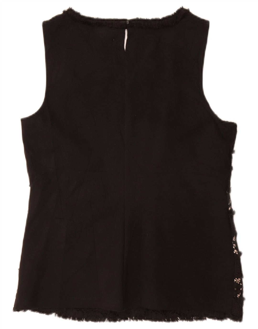 Женская блузка без рукавов J. CREW, топ UK 10, маленькая черная вискоза с цветочным принтом