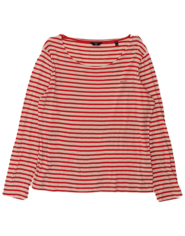 Женский топ Gant с длинным рукавом UK 20 2XL, хлопок в красную полоску
