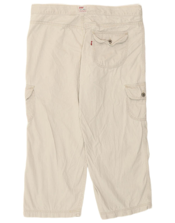 Женские капри галантереи Levi's, размер США 15, XL, W38, L24, белый хлопок