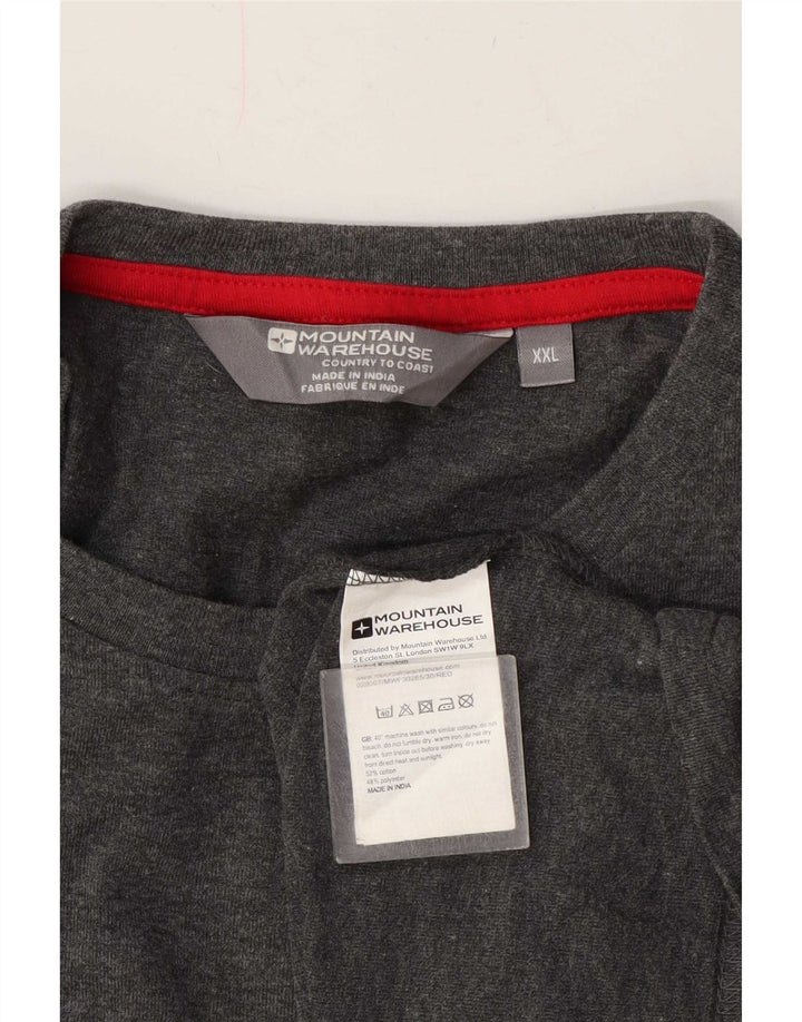 Мужской топ Mountain Warehouse с длинным рукавом, серый хлопок 2XL