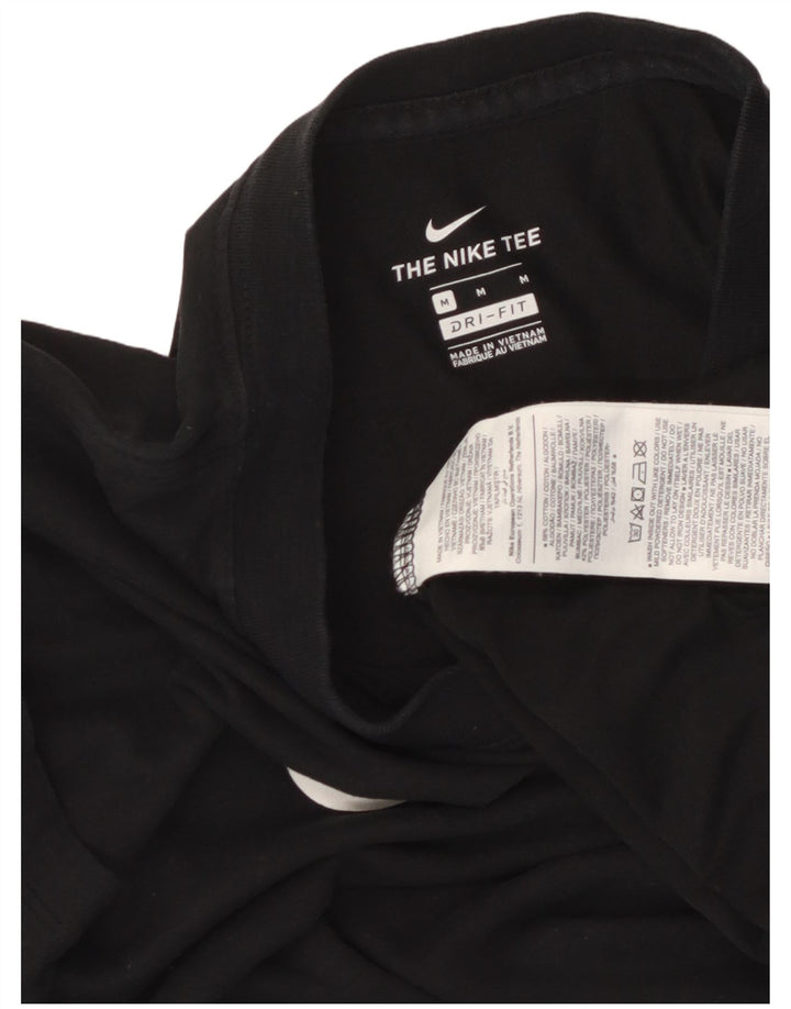 Женская футболка с рисунком Nike Dri Fit Top UK 14, средний черный хлопок