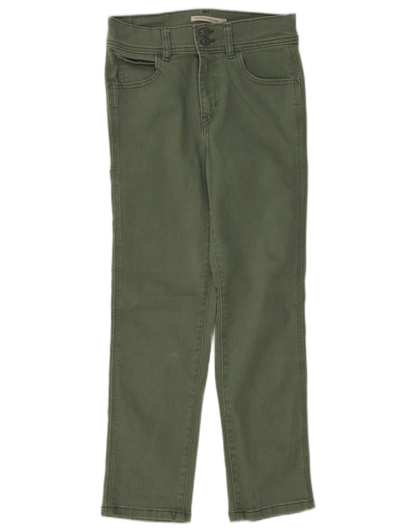 Женские укороченные прямые джинсы LEVI'S 724 с высокой посадкой W25 L25, зеленый хлопок