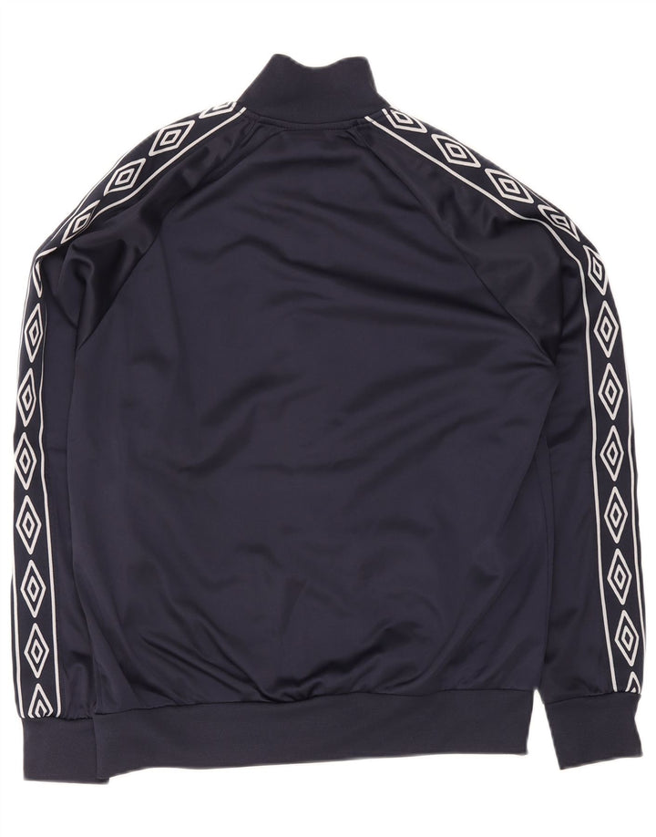 Мужской спортивный костюм Umbro, верхняя куртка, средний темно-синий, полиэстер с геометрическим рисунком