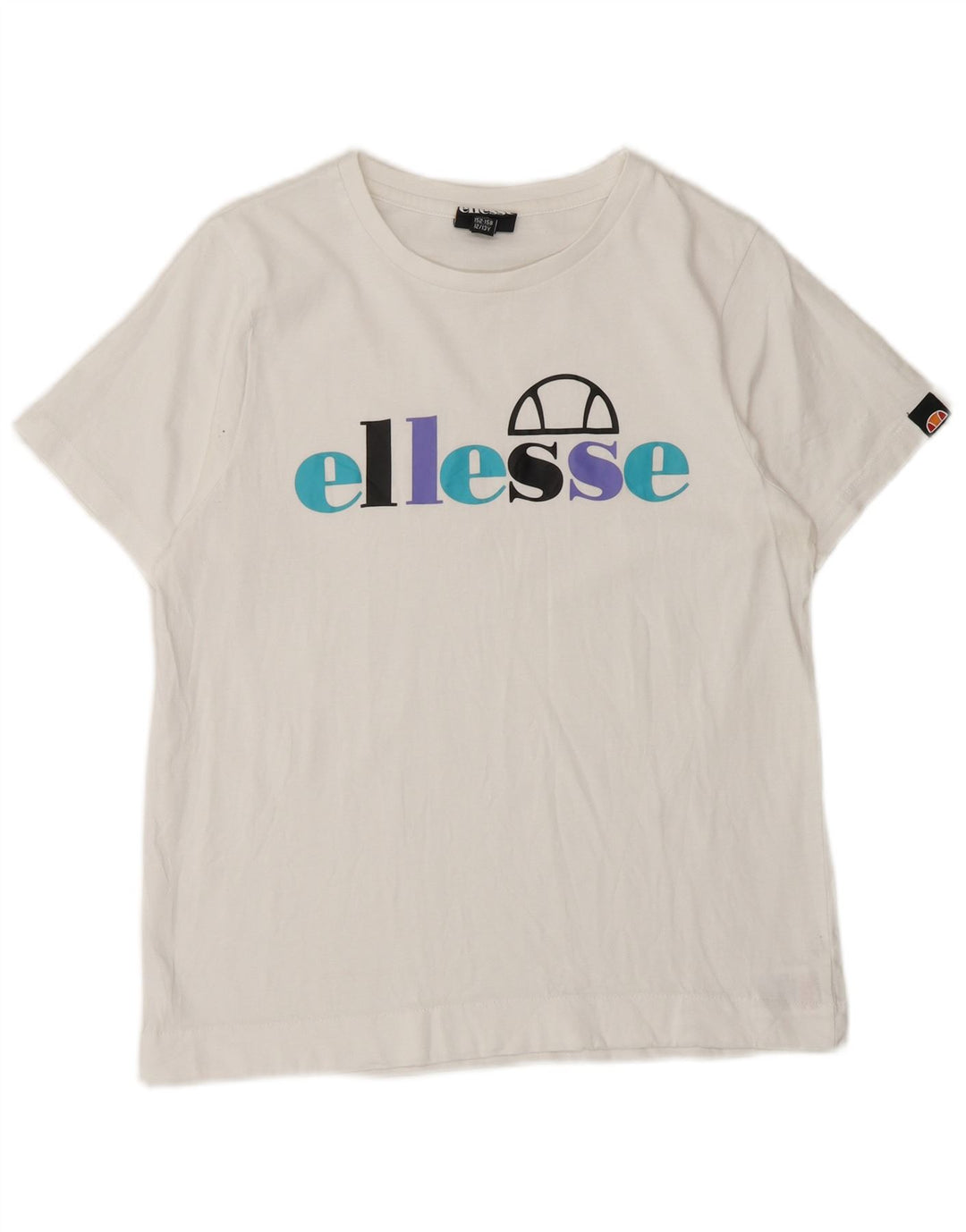 Футболка с рисунком ELLESSE для девочек, топ 12–13 лет, белый хлопок