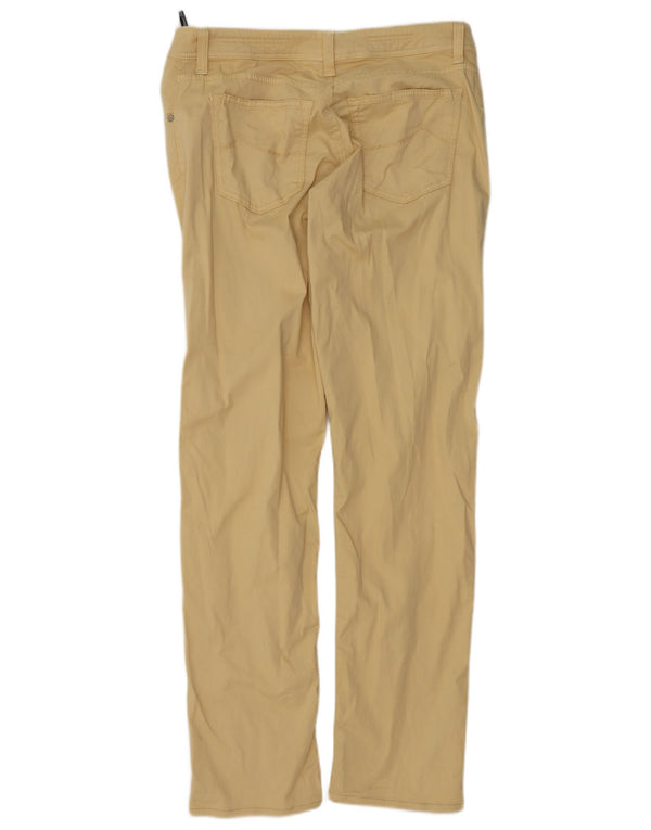 JACOB COHEN Mens Straight Casual Trousers W37 L32  Yellow Cotton